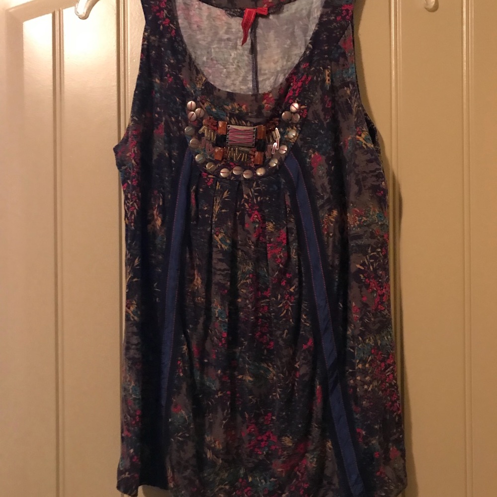 Anthropologie One September Beaded Tank M